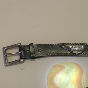 Harley Davidson mens black belt